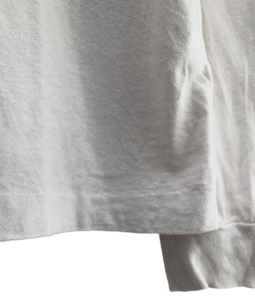 HUMAN MADE（ヒューマンメイド）HUMAN MADE (ヒューマンメイド) 長袖カットソー ホワイト×レッド サイズ:Ｍの古着・服飾アイテム