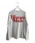 HUMAN MADE (ヒューマンメイド) 長袖カットソー ホワイト×レッド サイズ:Ｍ：9000円