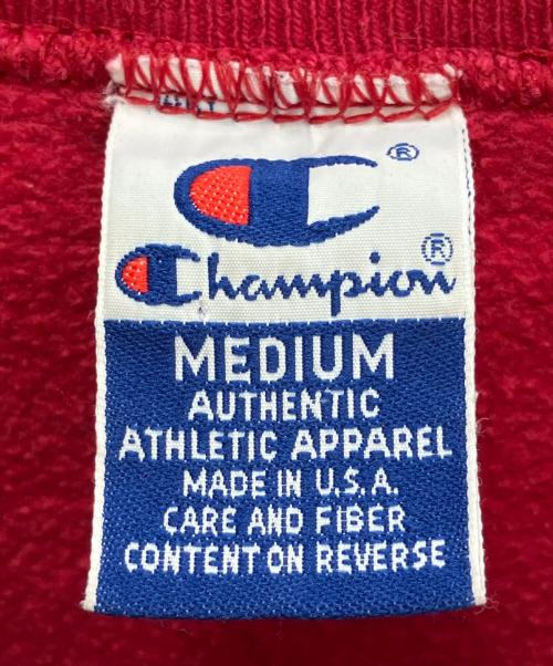 Champion（チャンピオン）Champion (チャンピオン) 90'sロゴ刺繍スウェット レッド サイズ:Ｍの古着・服飾アイテム