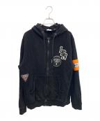 BURBERRYバーバリー）の古着「ジップパーカー」｜ブラック