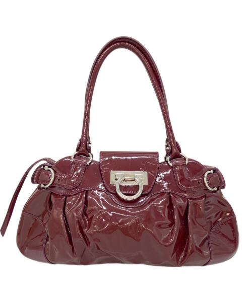 Salvatore Ferragamo（サルヴァトーレ フェラガモ）Salvatore Ferragamo (サルヴァトーレ フェラガモ) ハンドバッグ ボルドーの古着・服飾アイテム