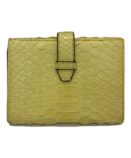 J&M DAVIDSON（ジェイ＆エム デヴィッドソン）J&M DAVIDSON (ジェイ＆エム デヴィッドソン) 2つ折り財布 イエローの古着・服飾アイテム