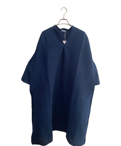 plantation（プランテーション）plantation (プランテーション) 長袖ワンピース ブルー サイズ:Ｍ 未使用品の古着・服飾アイテム