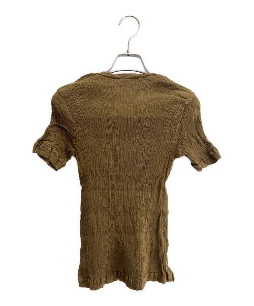 ISSEY MIYAKE（イッセイミヤケ）ISSEY MIYAKE (イッセイミヤケ) 半袖カットソー カーキ サイズ:２の古着・服飾アイテム
