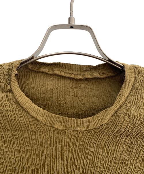 ISSEY MIYAKE（イッセイミヤケ）ISSEY MIYAKE (イッセイミヤケ) 半袖カットソー カーキ サイズ:２の古着・服飾アイテム