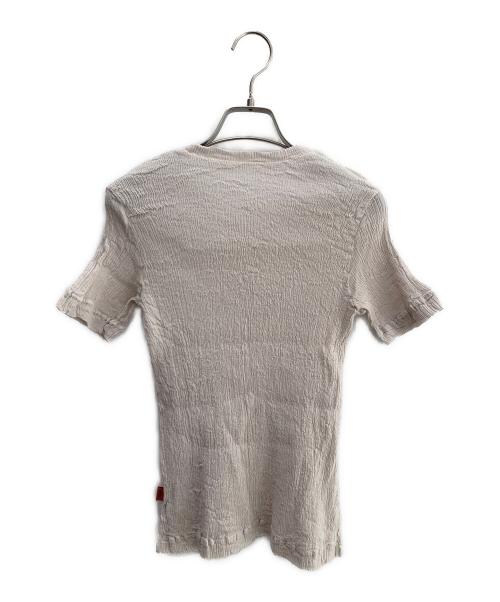 ISSEY MIYAKE（イッセイミヤケ）ISSEY MIYAKE (イッセイミヤケ) 半袖カットソー アイボリー サイズ:２の古着・服飾アイテム