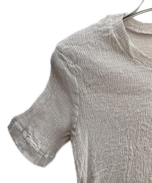 ISSEY MIYAKE（イッセイミヤケ）ISSEY MIYAKE (イッセイミヤケ) 半袖カットソー アイボリー サイズ:２の古着・服飾アイテム