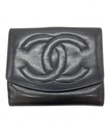 CHANEL（シャネル）の古着「2つ折り財布」｜ブラック