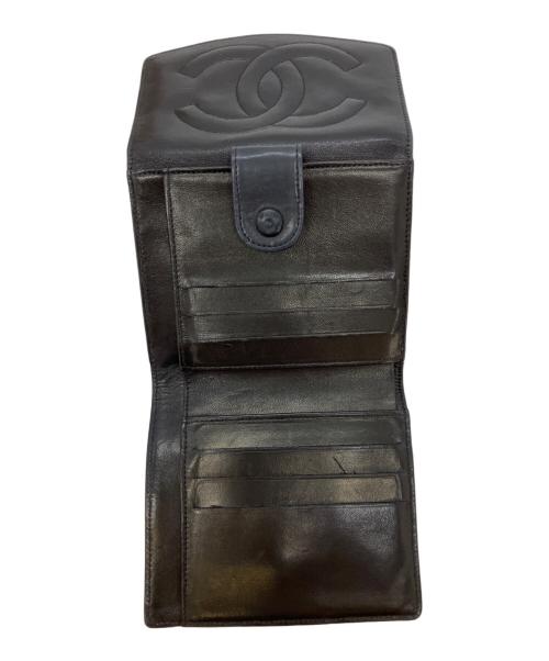 CHANEL（シャネル）CHANEL (シャネル) 2つ折り財布 ブラックの古着・服飾アイテム