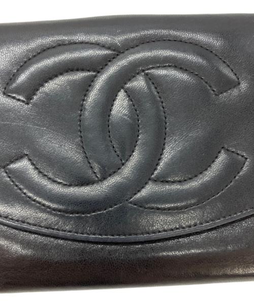 CHANEL（シャネル）CHANEL (シャネル) 2つ折り財布 ブラックの古着・服飾アイテム