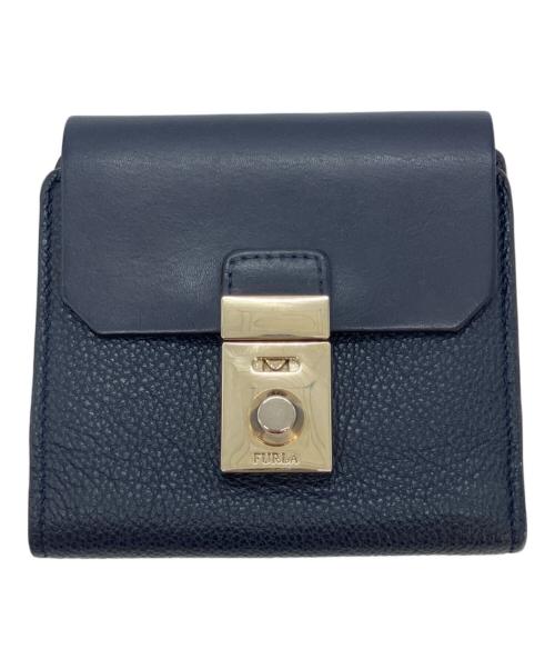 FURLA（フルラ）FURLA (フルラ) コンパクトウォレット ネイビーの古着・服飾アイテム
