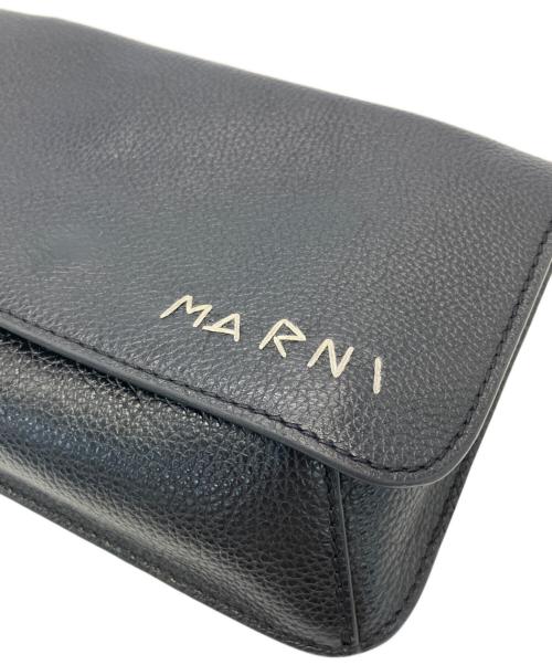 MARNI（マルニ）MARNI (マルニ) レザーショルダーバッグ ブラックの古着・服飾アイテム