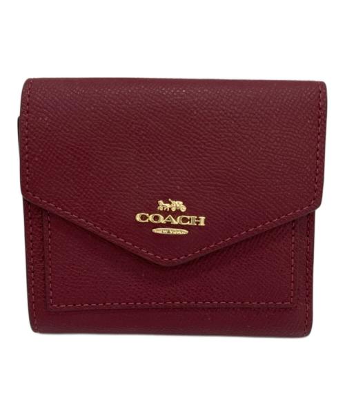 COACH（コーチ）COACH (コーチ) 3つ折り財布 ボルドーの古着・服飾アイテム