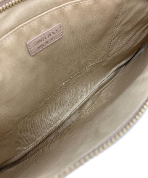 JIMMY CHOO（ジミーチュウ）JIMMY CHOO (ジミーチュウ) スタースタッズクラッチバッグ ベージュ×ゴールドの古着・服飾アイテム