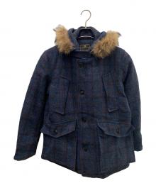 Harris Tweed（ハリスツイード）の古着「ダウンジャケット」｜ブルー