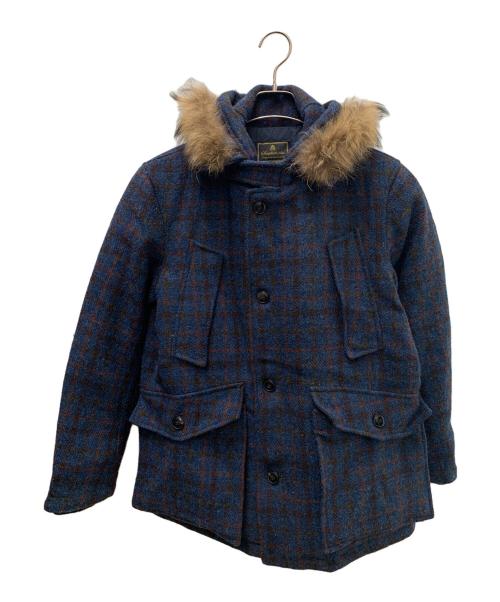 Harris Tweed（ハリスツイード）Harris Tweed (ハリスツイード) ダウンジャケット ブルー サイズ:38の古着・服飾アイテム