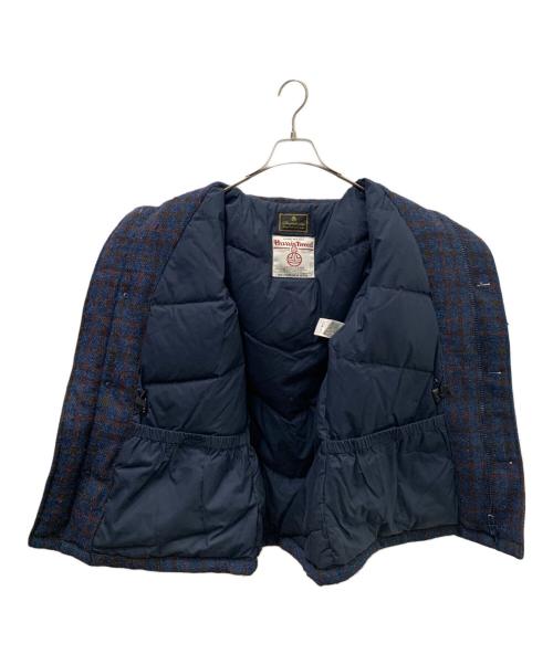 Harris Tweed（ハリスツイード）Harris Tweed (ハリスツイード) ダウンジャケット ブルー サイズ:38の古着・服飾アイテム