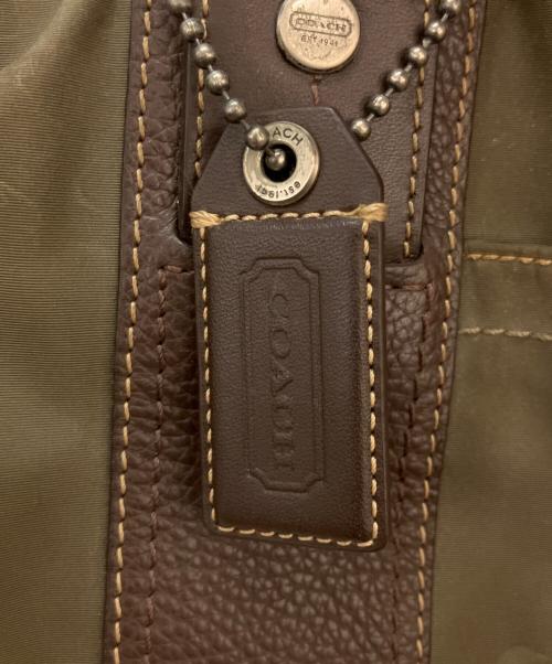 COACH（コーチ）COACH (コーチ) 2WAYバッグ カーキ×ブラウンの古着・服飾アイテム