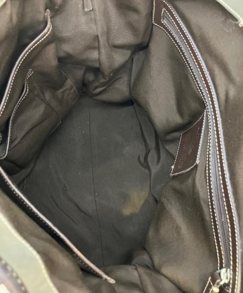 COACH（コーチ）COACH (コーチ) 2WAYバッグ カーキ×ブラウンの古着・服飾アイテム
