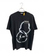 MONCLER×FRAGMENTモンクレール×フラッグメント）の古着「半袖カットソー」｜ブラック×ホワイト
