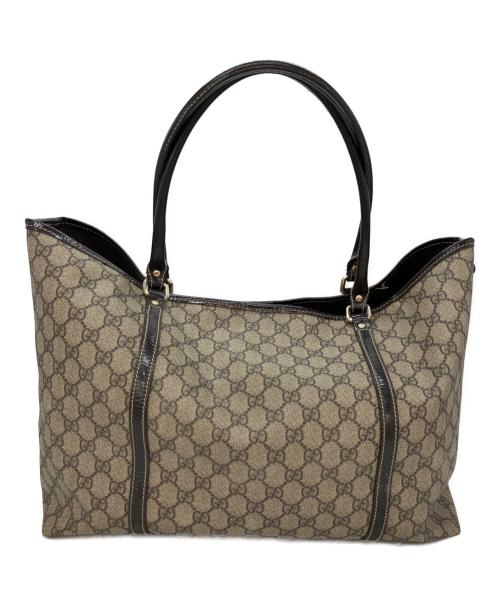 GUCCI（グッチ）GUCCI (グッチ) トートバッグ ベージュ×ダークブラウンの古着・服飾アイテム