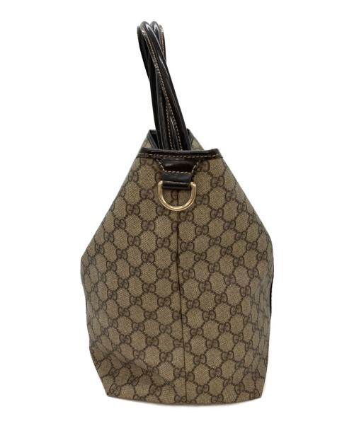 GUCCI（グッチ）GUCCI (グッチ) トートバッグ ベージュ×ダークブラウンの古着・服飾アイテム
