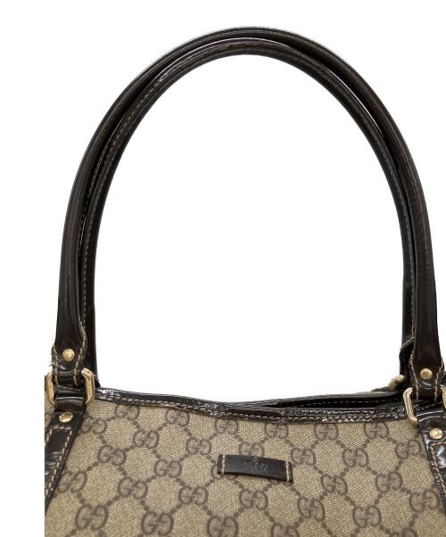 GUCCI（グッチ）GUCCI (グッチ) トートバッグ ベージュ×ダークブラウンの古着・服飾アイテム