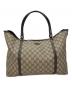 GUCCI（グッチ）の古着「トートバッグ」｜ベージュ×ダークブラウン
