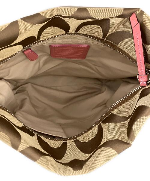 COACH（コーチ）COACH (コーチ) ショルダーバッグ ブラウン×ピンクの古着・服飾アイテム