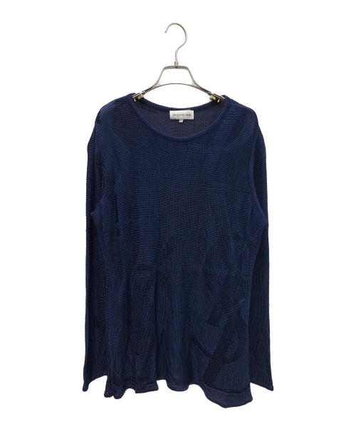 Yves Saint Laurent（イヴサンローラン）Yves Saint Laurent (イヴサンローラン) 薄手ニット ネイビー サイズ:Lの古着・服飾アイテム
