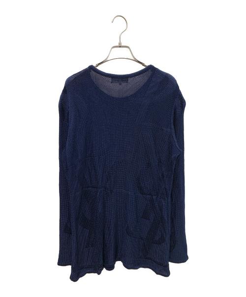 Yves Saint Laurent（イヴサンローラン）Yves Saint Laurent (イヴサンローラン) 薄手ニット ネイビー サイズ:Lの古着・服飾アイテム