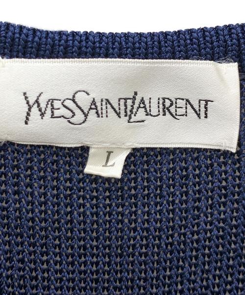 Yves Saint Laurent（イヴサンローラン）Yves Saint Laurent (イヴサンローラン) 薄手ニット ネイビー サイズ:Lの古着・服飾アイテム