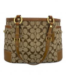 COACH（コーチ）の古着「トートバッグ」｜ベージュ×ブラウン