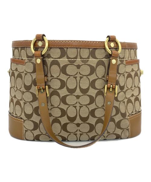 COACH（コーチ）COACH (コーチ) トートバッグ ベージュ×ブラウンの古着・服飾アイテム