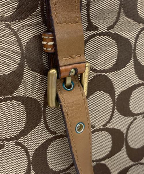 COACH（コーチ）COACH (コーチ) トートバッグ ベージュ×ブラウンの古着・服飾アイテム