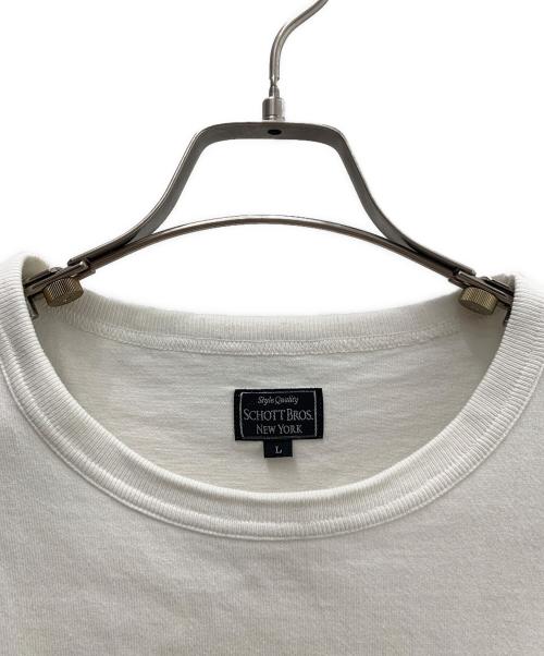 SCHOTT BROS.（ショットブロス）SCHOTT BROS. (ショットブロス) ワンスター レザーポケットTシャツ ホワイト サイズ:Lの古着・服飾アイテム