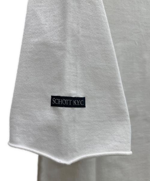 SCHOTT BROS.（ショットブロス）SCHOTT BROS. (ショットブロス) ワンスター レザーポケットTシャツ ホワイト サイズ:Lの古着・服飾アイテム
