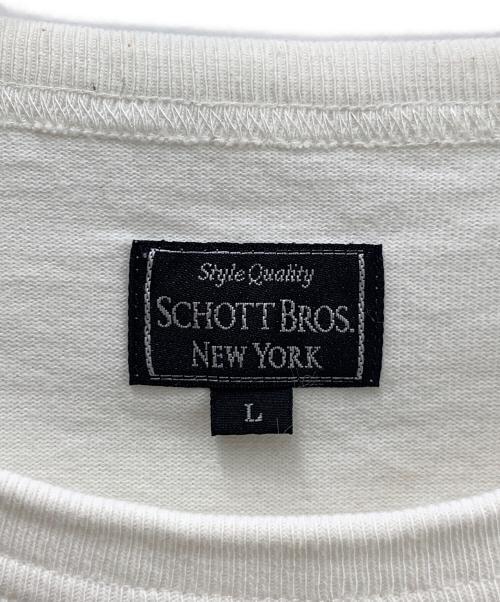 SCHOTT BROS.（ショットブロス）SCHOTT BROS. (ショットブロス) ワンスター レザーポケットTシャツ ホワイト サイズ:Lの古着・服飾アイテム