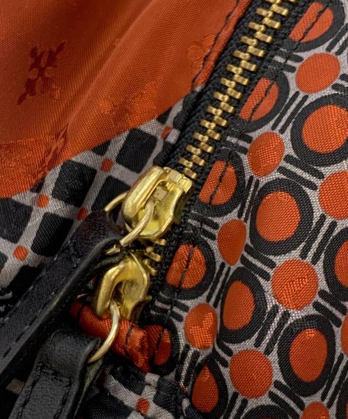 russet（ラシット）russet (ラシット) ハンドバッグ ブラック×オレンジの古着・服飾アイテム