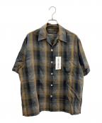 WACKO MARIAワコマリア）の古着「OMBRE CHECK OPEN COLLAR SHIRT」｜グレー×ブラウン