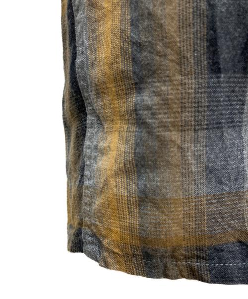 WACKO MARIA（ワコマリア）WACKO MARIA (ワコマリア) OMBRE CHECK OPEN COLLAR SHIRT グレー×ブラウン サイズ:Ｍの古着・服飾アイテム