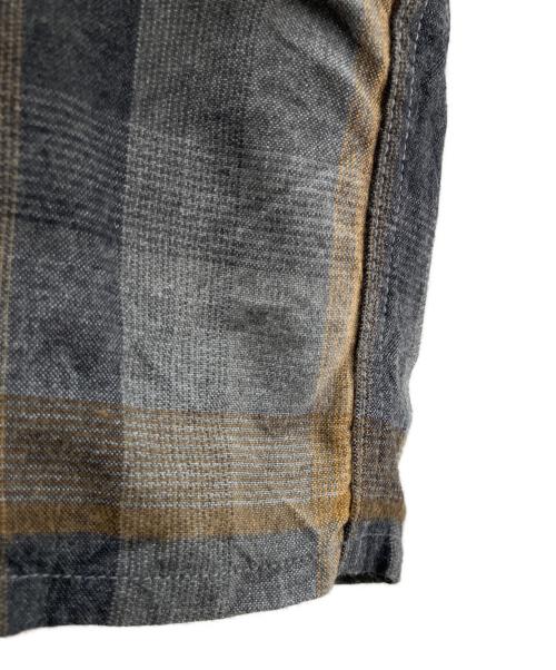 WACKO MARIA（ワコマリア）WACKO MARIA (ワコマリア) OMBRE CHECK OPEN COLLAR SHIRT グレー×ブラウン サイズ:Ｍの古着・服飾アイテム