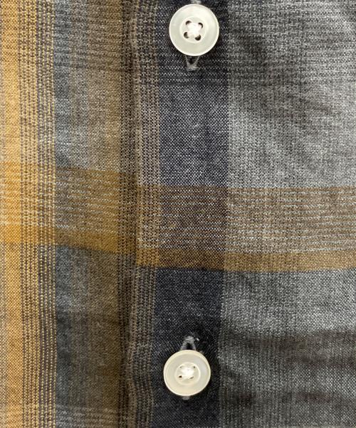 WACKO MARIA（ワコマリア）WACKO MARIA (ワコマリア) OMBRE CHECK OPEN COLLAR SHIRT グレー×ブラウン サイズ:Ｍの古着・服飾アイテム