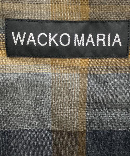WACKO MARIA（ワコマリア）WACKO MARIA (ワコマリア) OMBRE CHECK OPEN COLLAR SHIRT グレー×ブラウン サイズ:Ｍの古着・服飾アイテム
