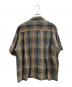 WACKO MARIA (ワコマリア) OMBRE CHECK OPEN COLLAR SHIRT グレー×ブラウン サイズ:Ｍ：26000円