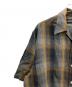 中古・古着 WACKO MARIA (ワコマリア) OMBRE CHECK OPEN COLLAR SHIRT グレー×ブラウン サイズ:Ｍ：26000円