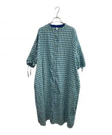 kelen（ケレン）の古着「半袖ワンピース」｜黄緑×ブルー