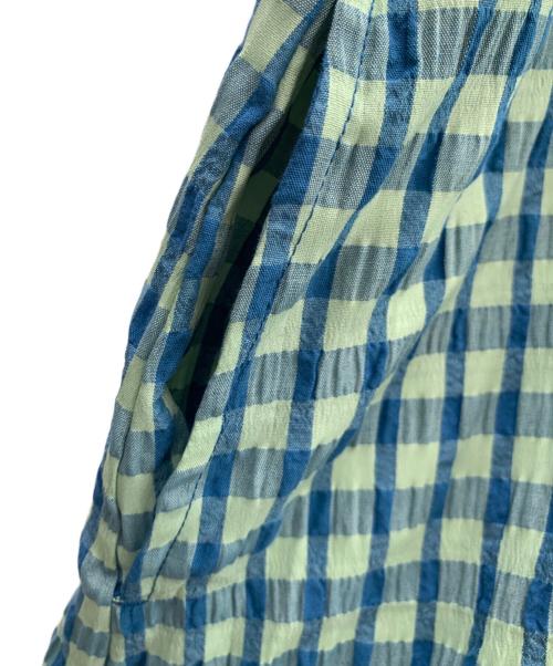 kelen（ケレン）kelen (ケレン) 半袖ワンピース 黄緑×ブルー サイズ:FREEの古着・服飾アイテム