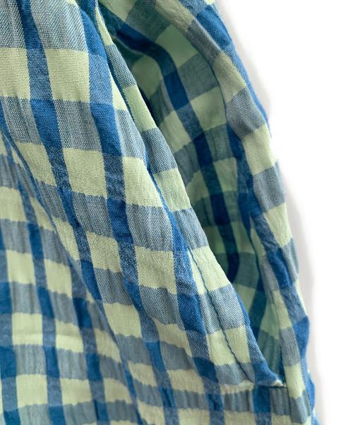 kelen（ケレン）kelen (ケレン) 半袖ワンピース 黄緑×ブルー サイズ:FREEの古着・服飾アイテム