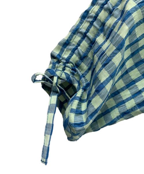 kelen（ケレン）kelen (ケレン) 半袖ワンピース 黄緑×ブルー サイズ:FREEの古着・服飾アイテム